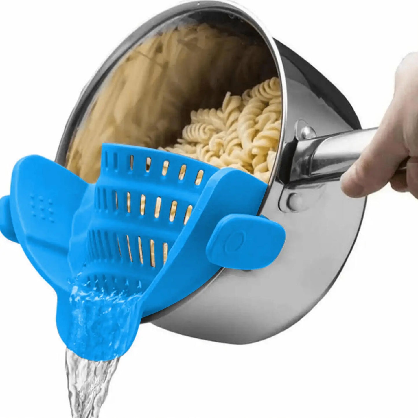 Adjustable Clip-On Silicone Pot Strainer – Fits Pans, Pots & Bowls