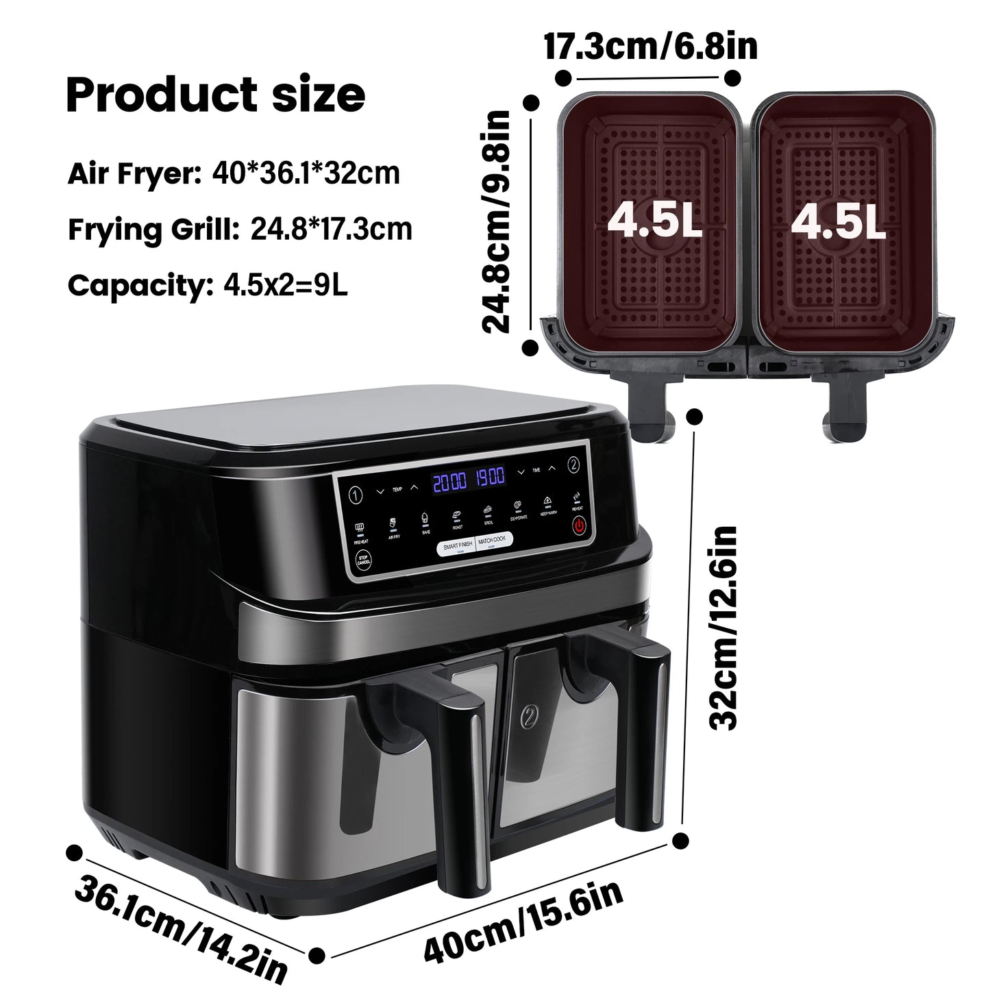 Air Fryer with Touch Panel