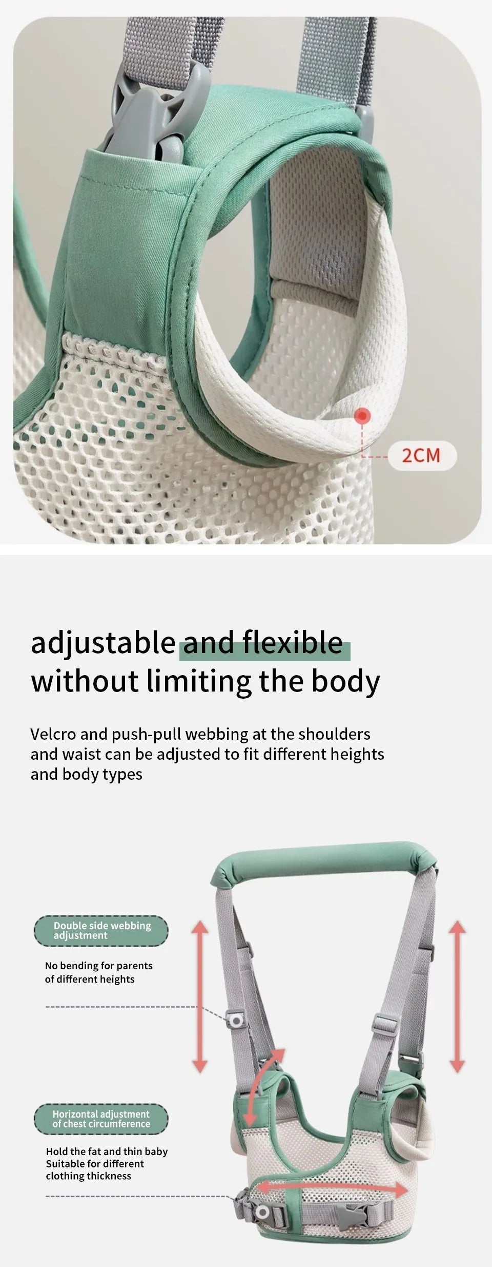 Baby Walking Harness – Infant Learning Support Belt