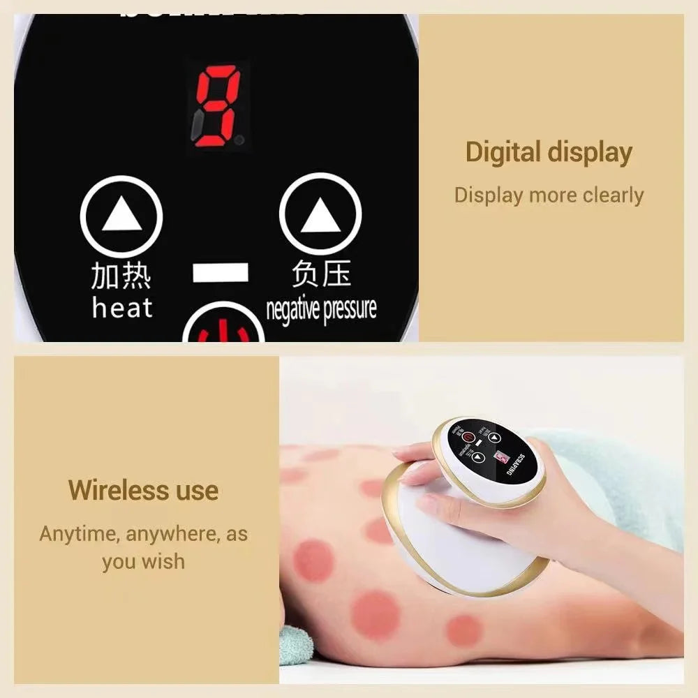 Electric Gua Sha & Cupping Massager – Anti-Cellulite Vacuum Suction with Heat