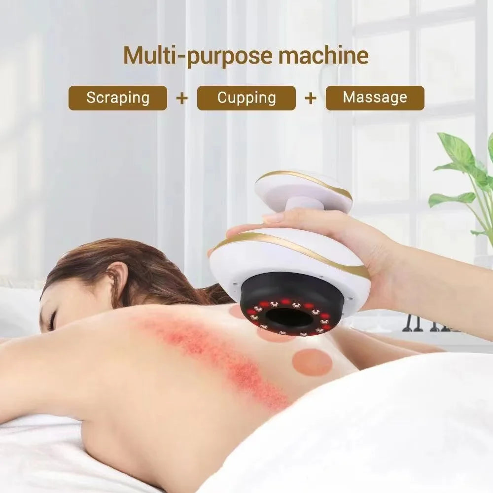 Electric Gua Sha & Cupping Massager – Anti-Cellulite Vacuum Suction with Heat