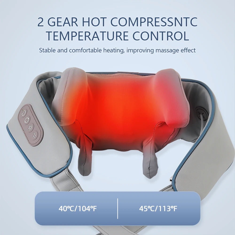 Electric Neck & Shoulder Massager 26W with Heat Therapy