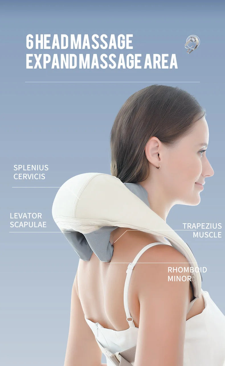 Electric Neck & Shoulder Massager 26W with Heat Therapy