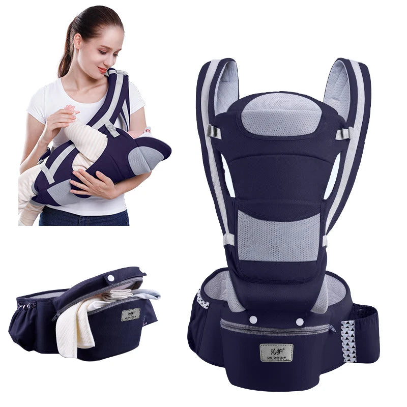 Ergonomic Baby Carrier Backpack – Hipseat Front-Facing Sling Wrap