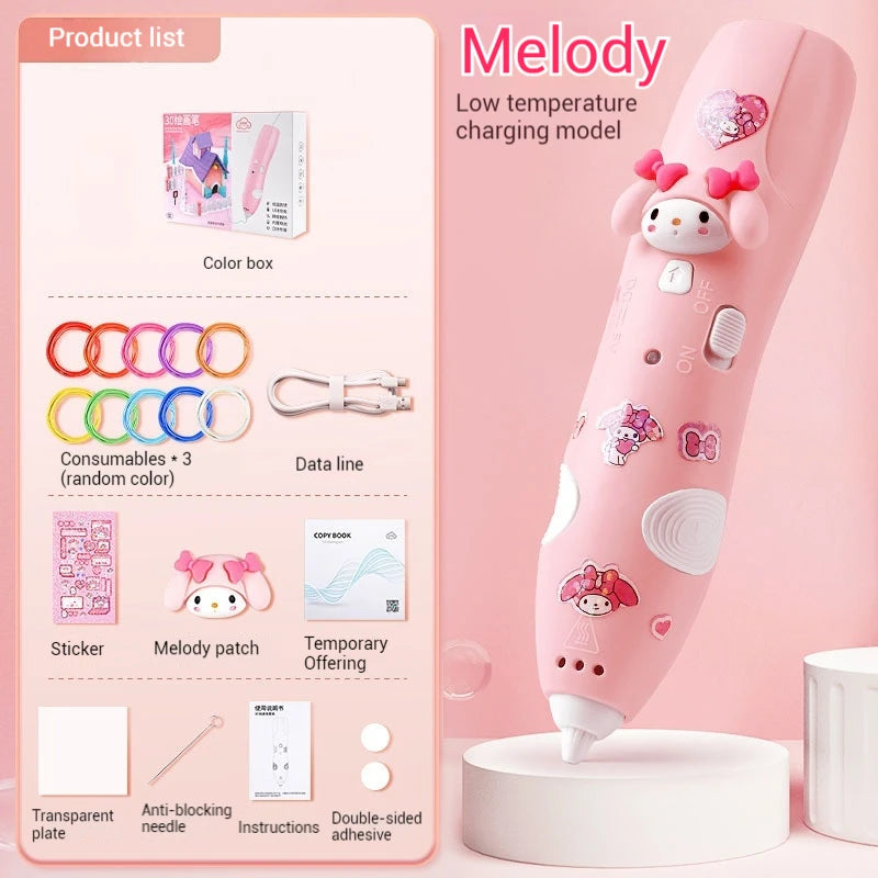 New Sanrio Kurumi 3d Printing Pen Childrens Toy Girls