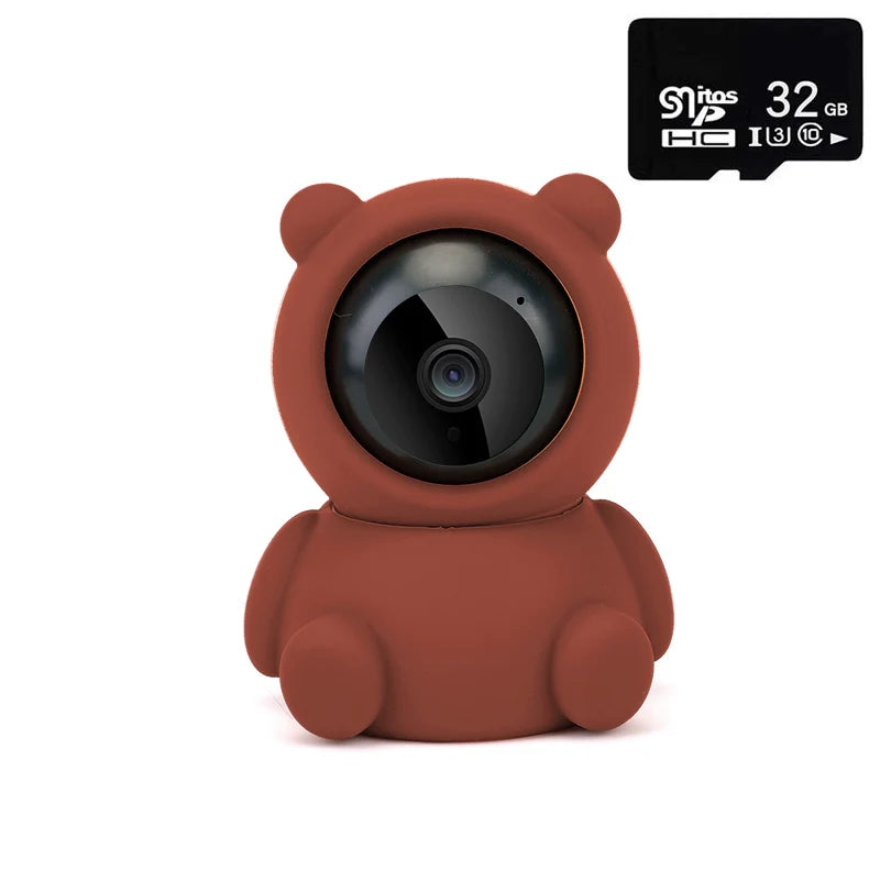 5MP Baby Security Camera WiFi IP, Bear CCTV Surveillance.