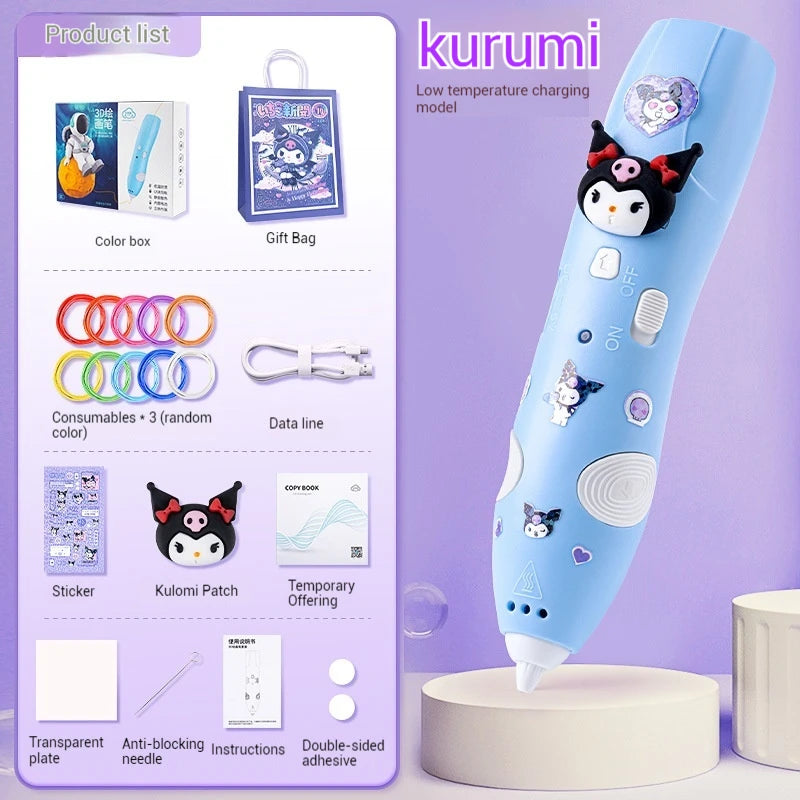 New Sanrio Kurumi 3d Printing Pen Childrens Toy Girls