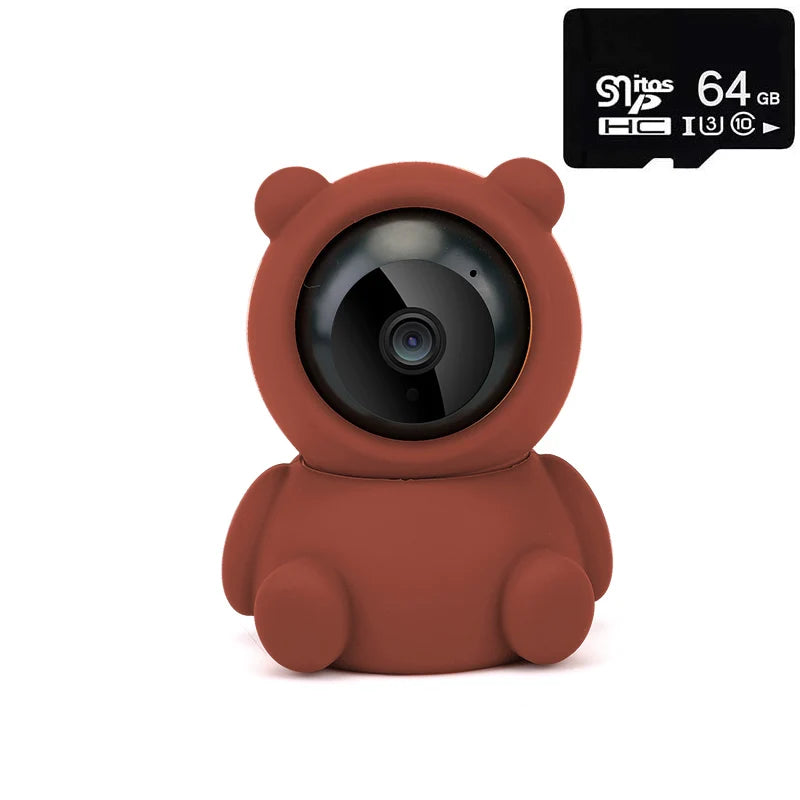 5MP Baby Security Camera WiFi IP, Bear CCTV Surveillance.
