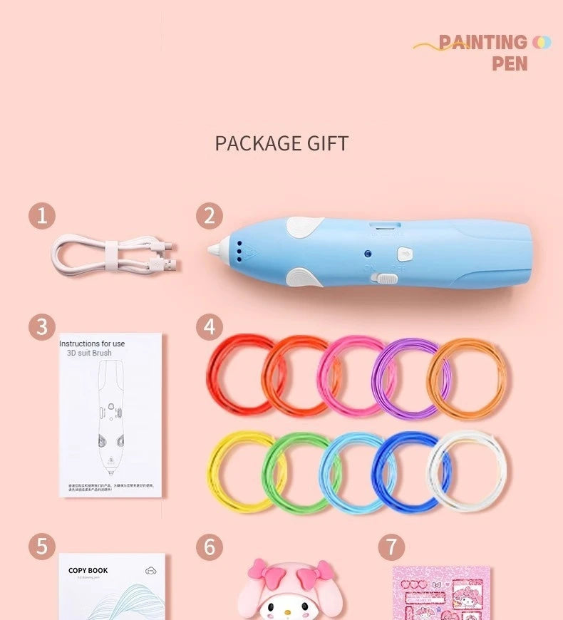 New Sanrio Kurumi 3d Printing Pen Childrens Toy Girls