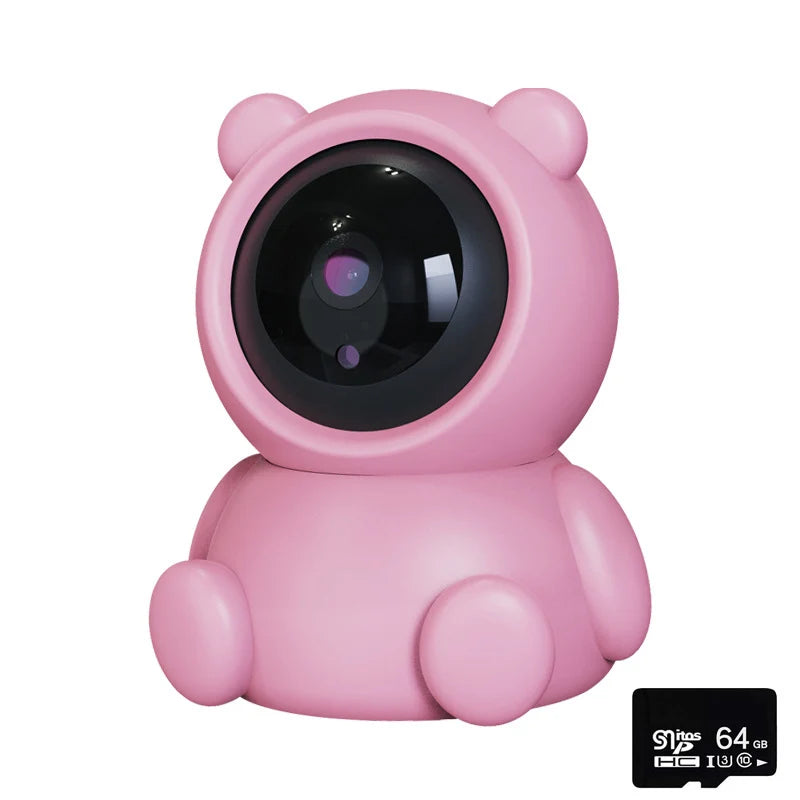 5MP Baby Security Camera WiFi IP, Bear CCTV Surveillance.