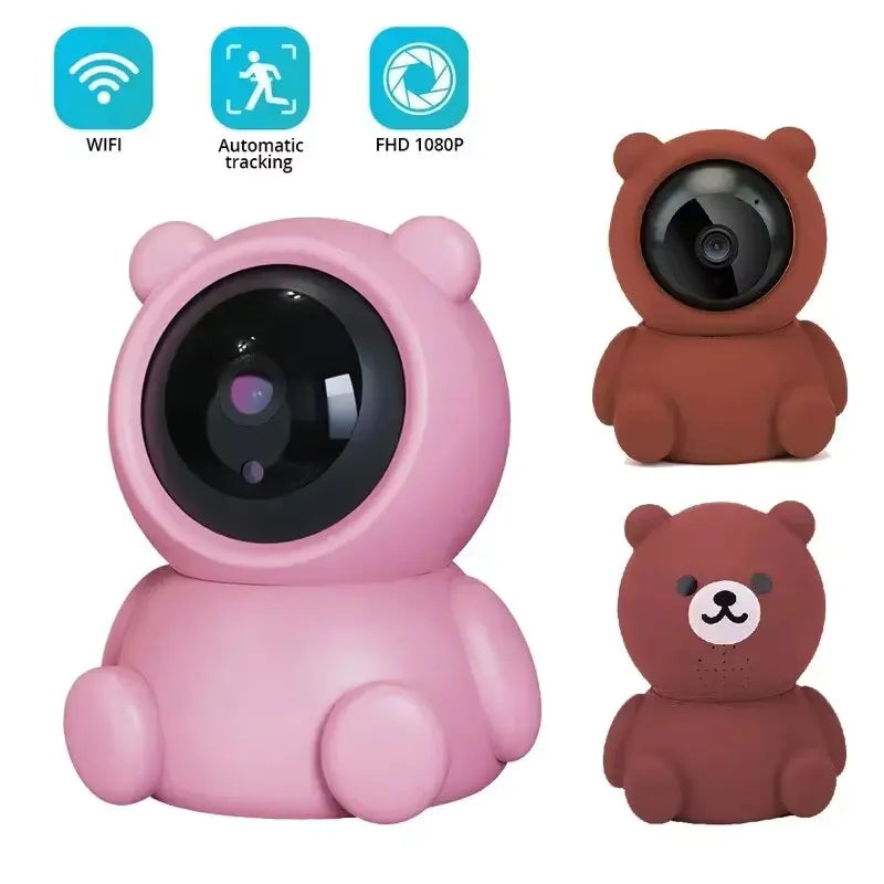 5MP Baby Security Camera WiFi IP, Bear CCTV Surveillance.
