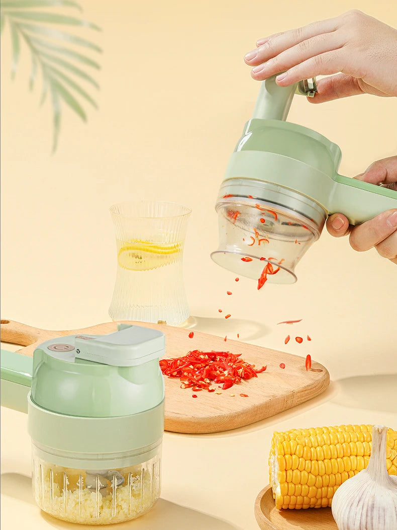 Turbo Chef 5-in-1 – Rechargeable Portable Food Processor for Effortless Cooking