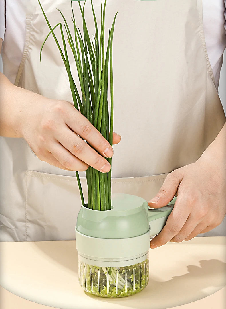 Turbo Chef 5-in-1 – Rechargeable Portable Food Processor for Effortless Cooking