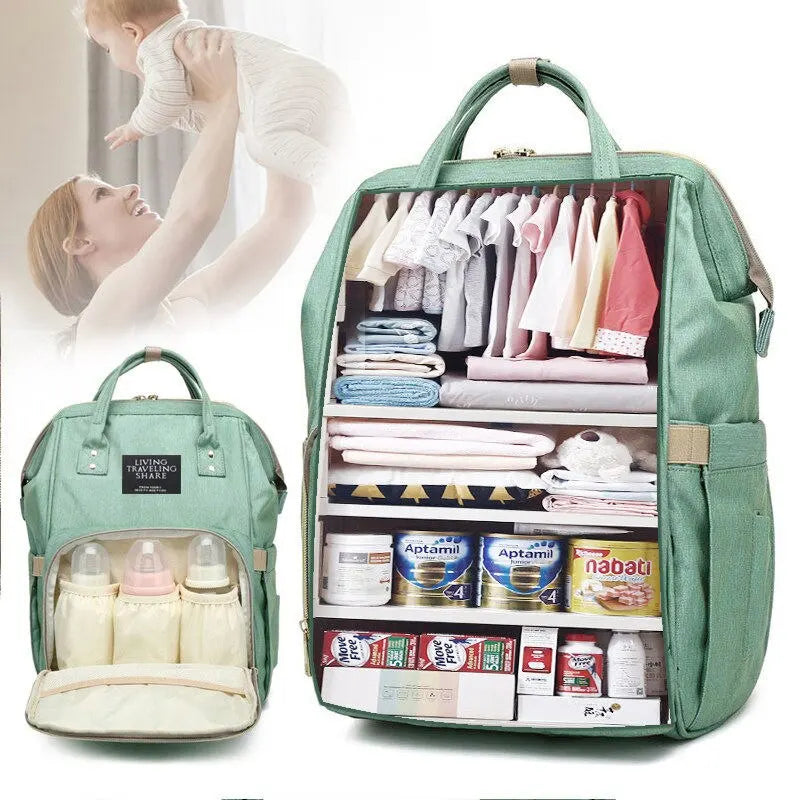 Waterproof Mummy Backpack – Large Capacity Diaper Bag