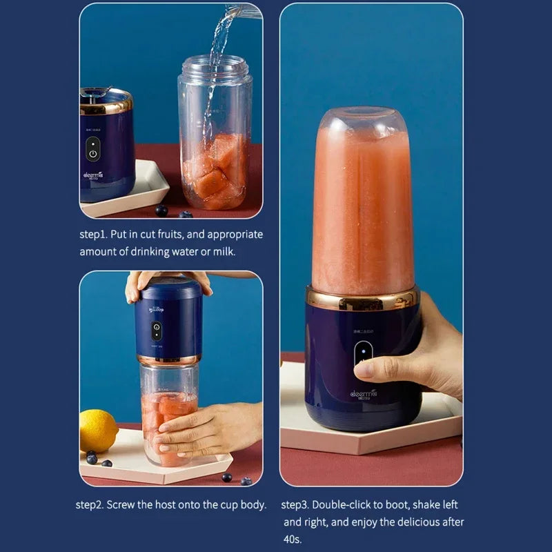 Blend Fresh, Anywhere – Portable Electric USB Juicer Cup