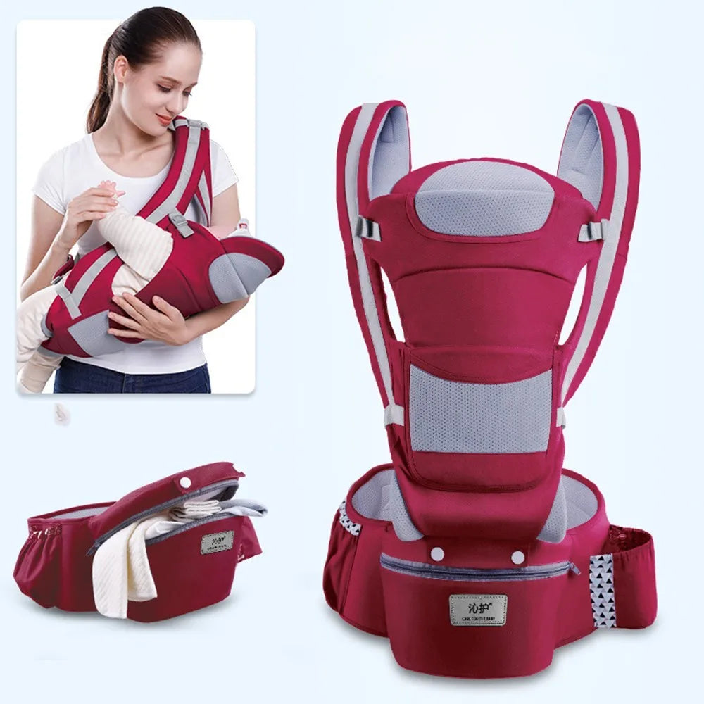 Ergonomic Baby Carrier Backpack – Hipseat Front-Facing Sling Wrap