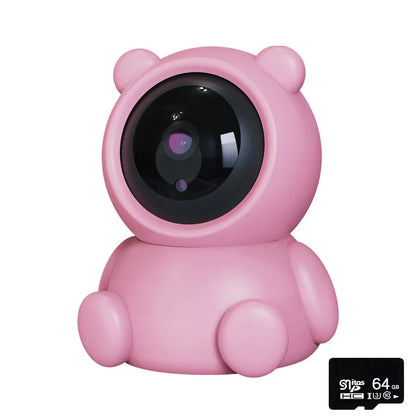 5MP Baby Security Camera WiFi IP, Bear CCTV Surveillance.