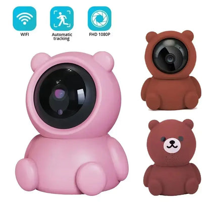 5MP Baby Security Camera WiFi IP, Bear CCTV Surveillance.