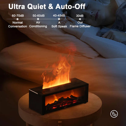 Flame Essential Oil Diffuser & Air Humidifier – Aromatherapy with Night Light