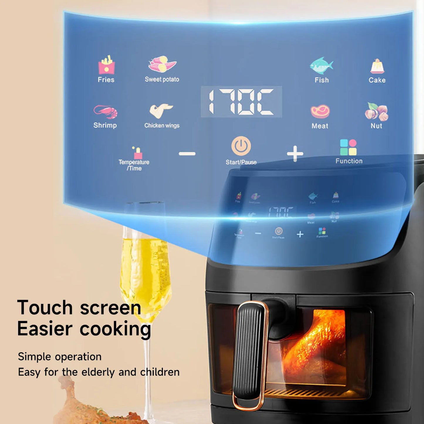 The Kitchen Revolution Is Here – Meet the 8L 2400W High-Power Air Fryer!
